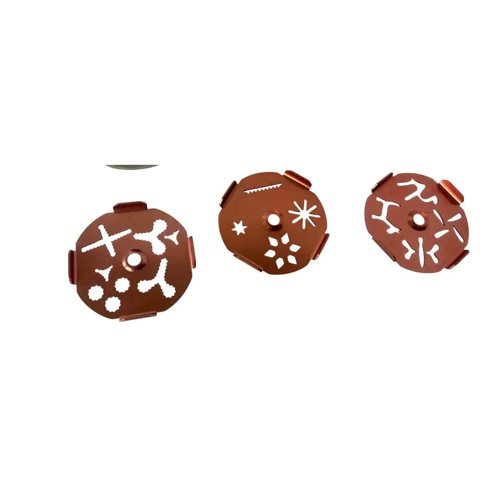 Vintage Cookie Press Decorator Copper Tone 3 Discs Mid-Century‎ Style
